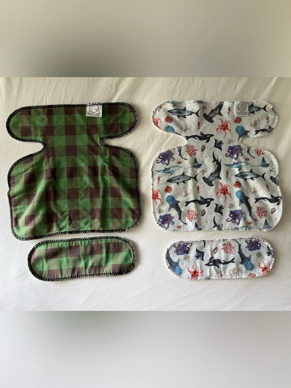 Two Little Plines Stretchy Preflats Newborn set of 2 cloth diapers